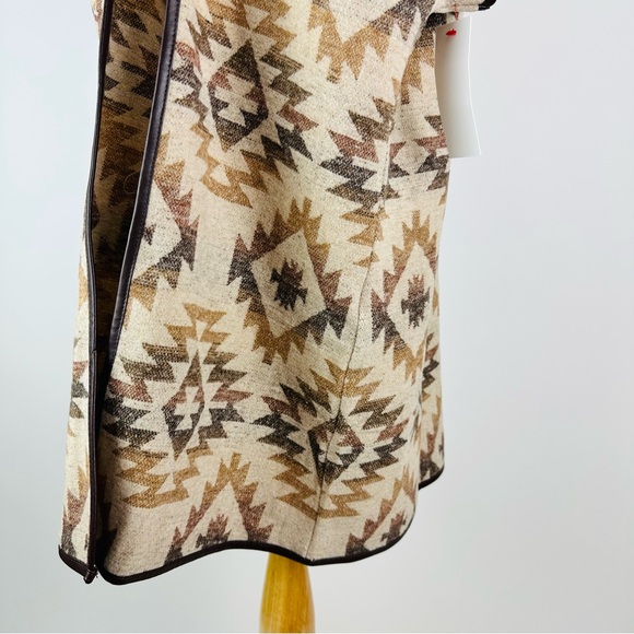 Fable Brown Southwestern Long Vest Jacket Size S/M - Picture 7 of 11